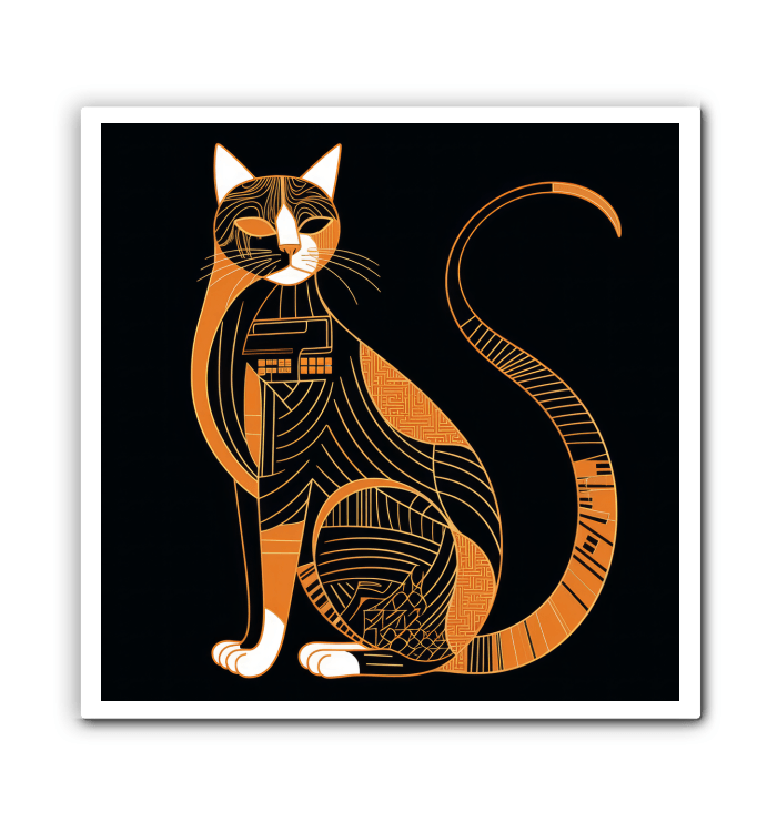 Majestic Feline Silhouette Canvas - Beyond T-shirts