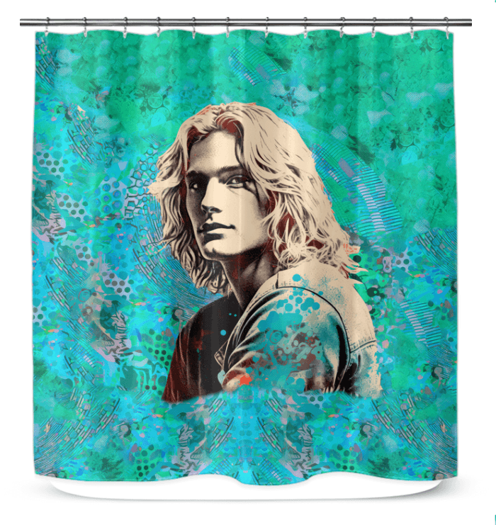 Surfing Synchrony Shower Curtain - Beyond T-shirts