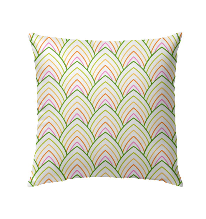 Colorful Floral Burst pattern on outdoor pillow