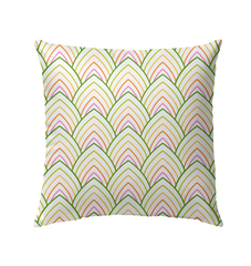 Colorful Floral Burst pattern on outdoor pillow