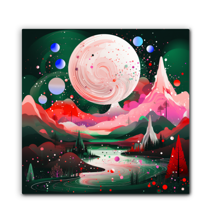 Lustrous Lavender Field Landscape Canvas