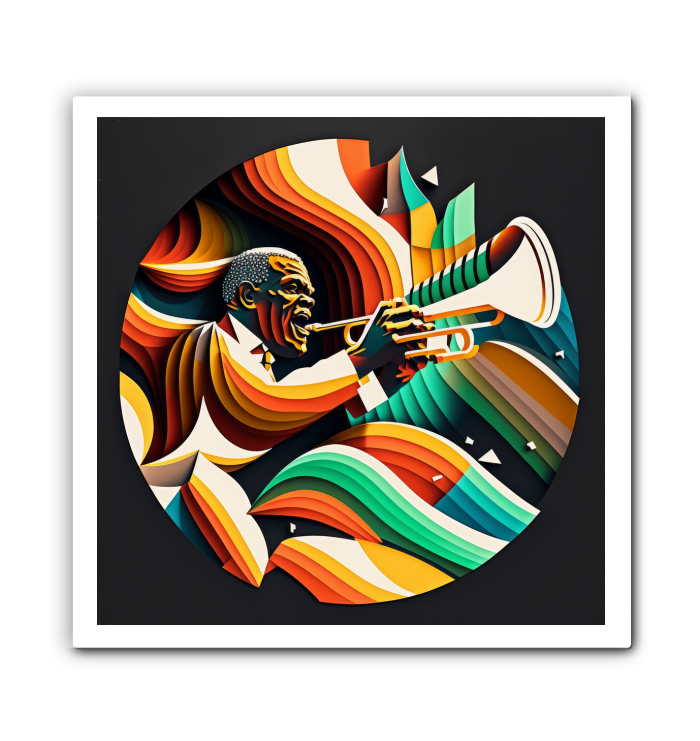 Artistic canvas print of ancient music manuscript