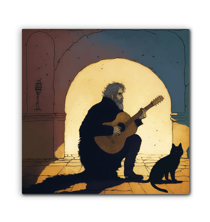 The warm glow of evening light on SurArt 72 Wrapped Canvas, highlighting its dynamic effects on room ambiance.
