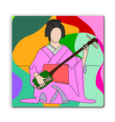 Geisha1 Wrapped Canvas - Beyond T-shirts