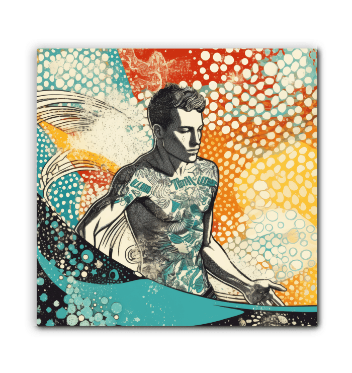 Surfing Royal Wrapped Canvas - Beyond T-shirts