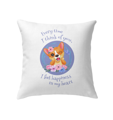 I Think Of You  In My Heart  Indoor Pillow