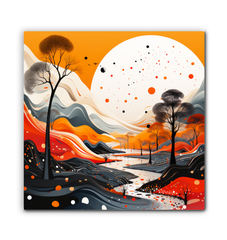 Luminous Lake Water Landscape Canvas