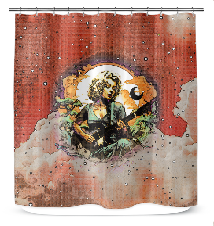 Punk Pulse Shower Curtain