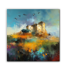 Misty Forest Retreat Wrapped Canvas