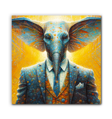 Elephant's Serene Oasis Wrapped Canvas
