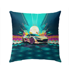 Automobile Abstract Art Outdoor Pillow