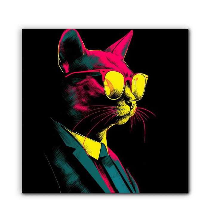 Majestic Kitty Canvas Artwork - Beyond T-shirts