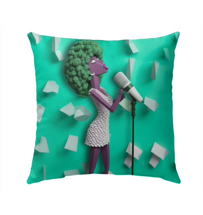 Peaceful Zen garden design on durable outdoor pillow.
