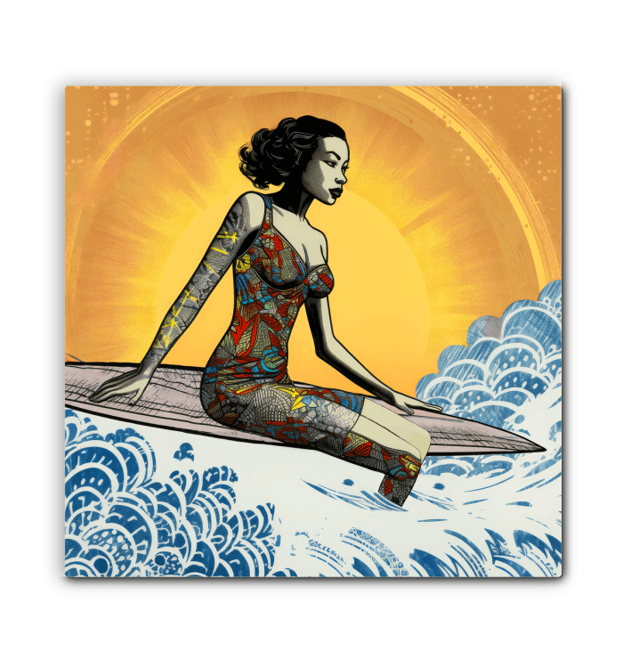 Surfing Utopia Canvas Print - Beyond T-shirts