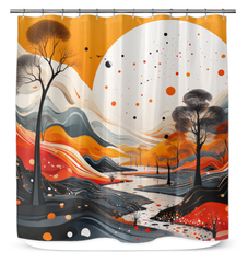 Whimsical Waterfalls Nature Shower Curtain