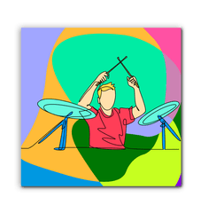 Drummer 1 Wrapped Canvas - Beyond T-shirts