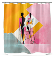 Glamour Graffiti Shower Curtain - Beyond T-shirts