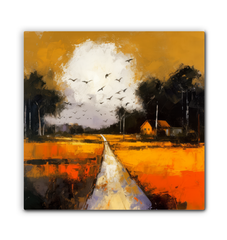 Rolling Hills Greenery Wrapped Canvas