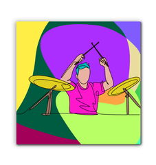 Drummer Wrapped Canvas - Beyond T-shirts