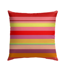 Neon Dreams Outdoor Pillow adding a splash of color to outdoor seating.