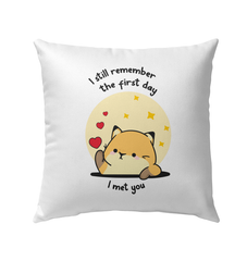 I Still Remember The Day I Met You Outdoor Pillow