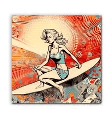 Surfing Stillness Canvas Print - Beyond T-shirts