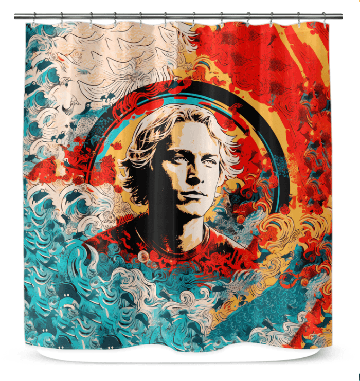 Surfing Odyssey Shower Curtain - Beyond T-shirts