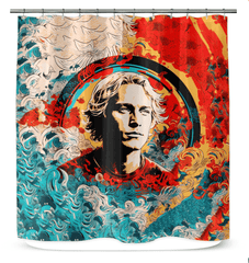 Surfing Odyssey Shower Curtain - Beyond T-shirts