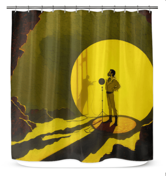 SurArt 102 shower curtain featuring stylish design, perfect for modern bathrooms.