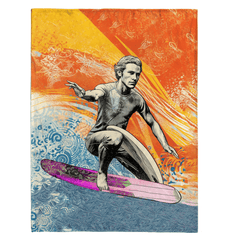 Surfing Expedition Fleece Throw - Beyond T-shirts