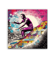 Surfing Essence Canvas Art - Beyond T-shirts