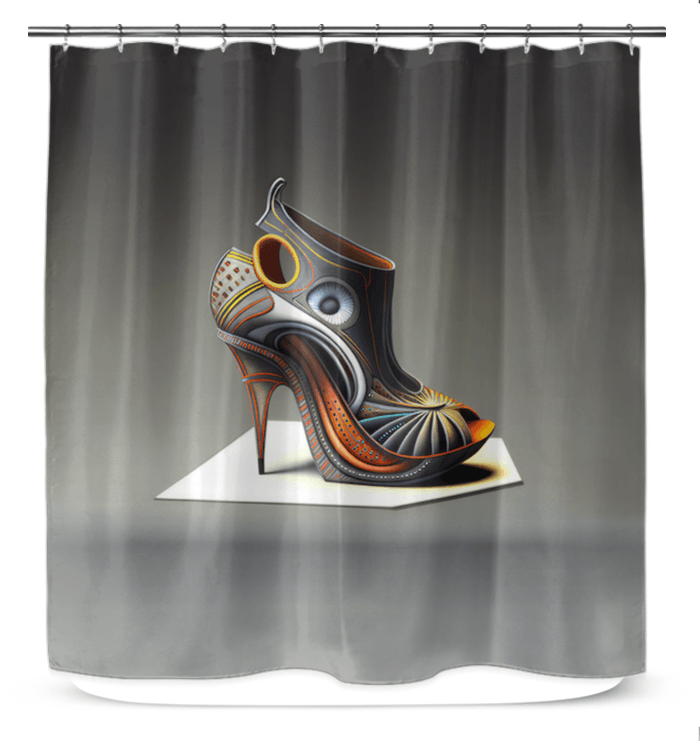 NeoMotion Futuristic Shoe Shower Curtain - Beyond T-shirts