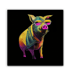 Playful Piglet Canvas Art - Beyond T-shirts