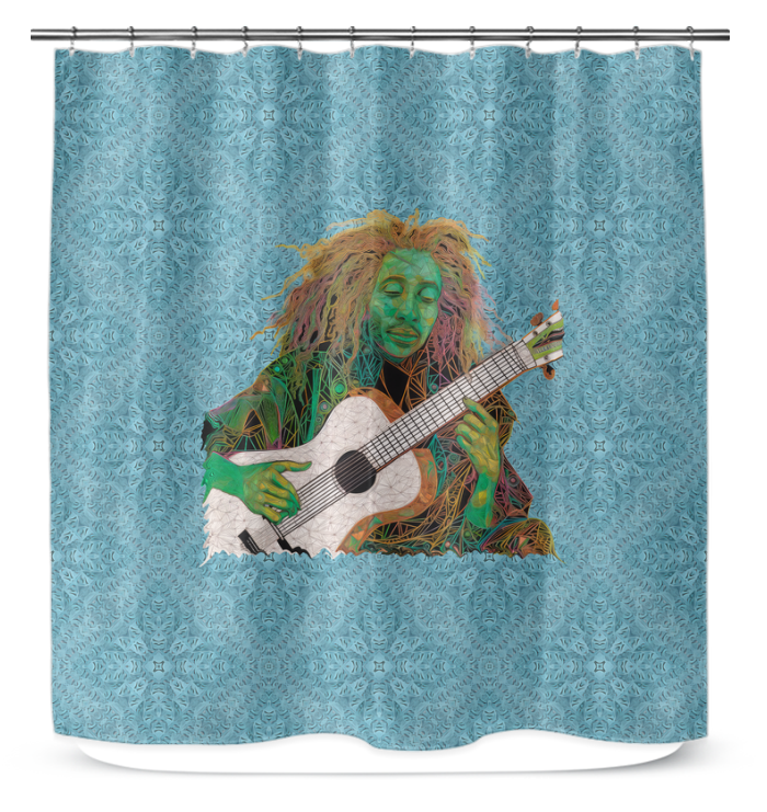 Enchanted Garden Shower Curtain in a beautifully decorated bathroom.