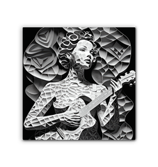 Beat Burst Musical Wrapped Canvas