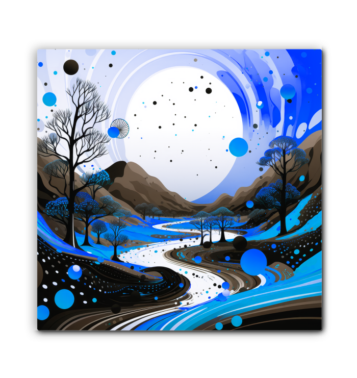 Enchanting Eclipse Celestial Landscape Canvas