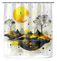 Sunrise Serenity Landscape Shower Curtain
