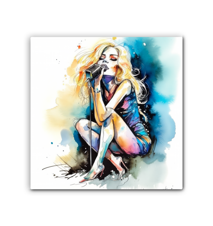 Radiant Rockstar's Rhythmic Reverie Wrapped Canvas