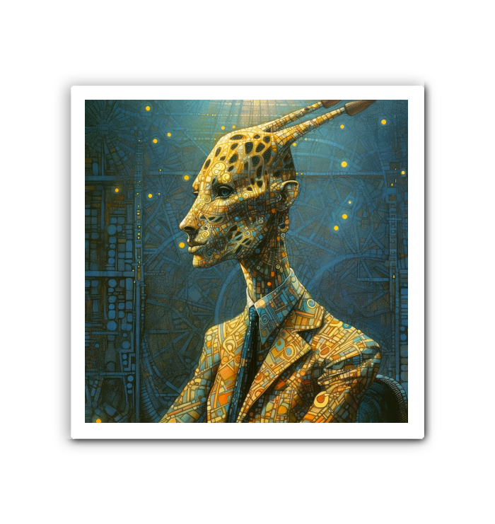 Renaissance Rabbit Nobleman Artwork.