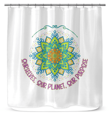 Floral Mandala Shower Curtain - Beyond T-shirts