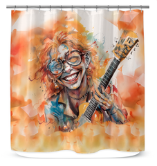 Clarinetist's Cheerful Cascade Shower Curtain