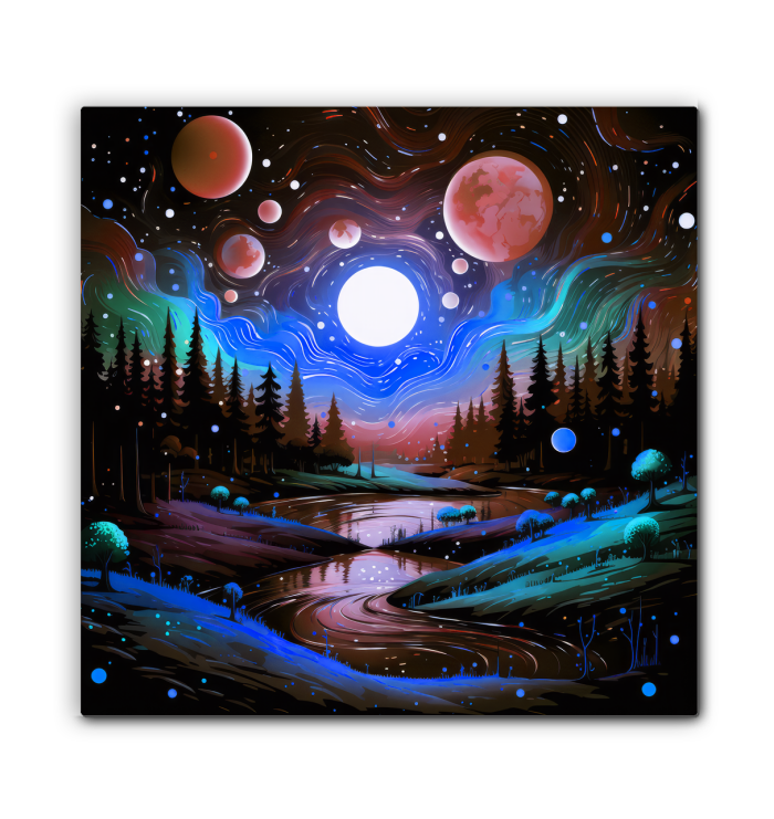 Lustrous Lakeside Lake Landscape Canvas