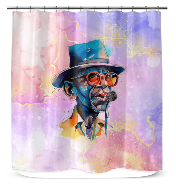 Violist's Vivacious Vortex Shower Curtain