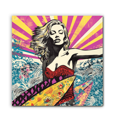 Coastal Serenity Surfing Canvas - Beyond T-shirts