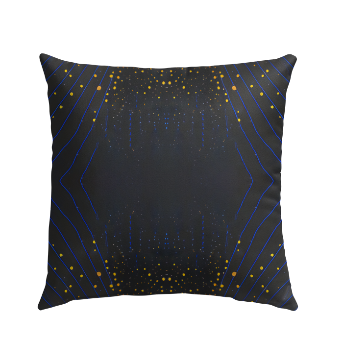 Stylish and comfortable Serene Sanctuary garden pillow in a natural setting