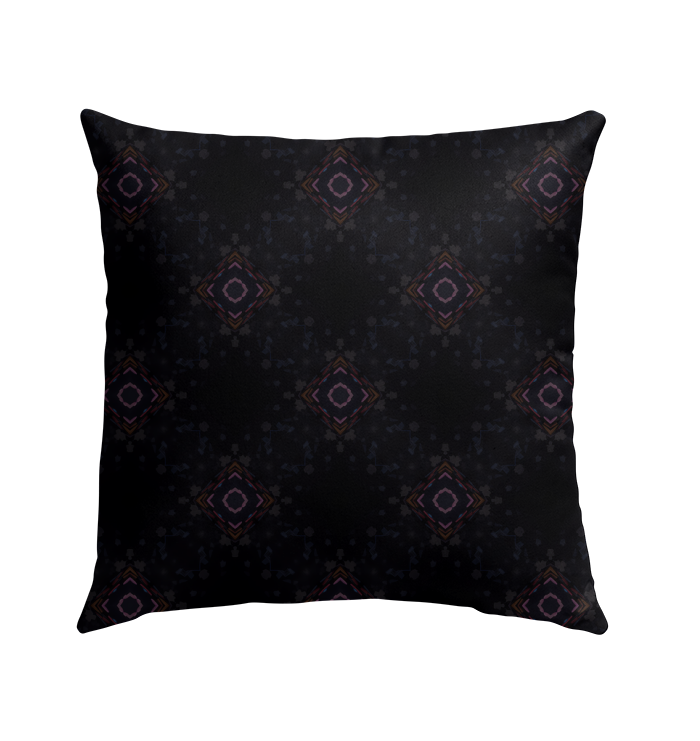 Stylish Kirigami Paper Lantern Glow pattern on outdoor pillow.