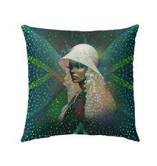 Floral Serenity Pastels Outdoor Pillow with pastel floral design.