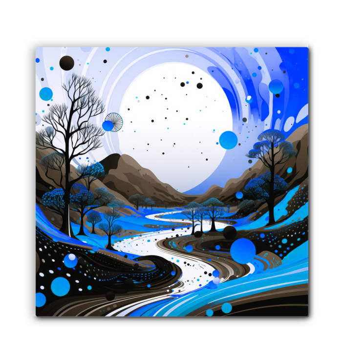 Enchanting Eclipse Celestial Landscape Canvas