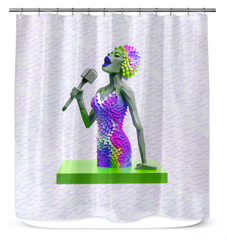 Starlit Whispers Papercut design on a high-quality shower curtain enhancing bathroom elegance.