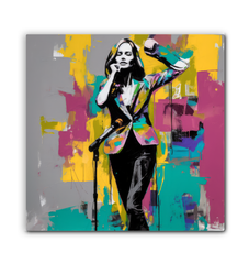 Cosmic Elegance Minimalist Abstract Wrapped Canvas